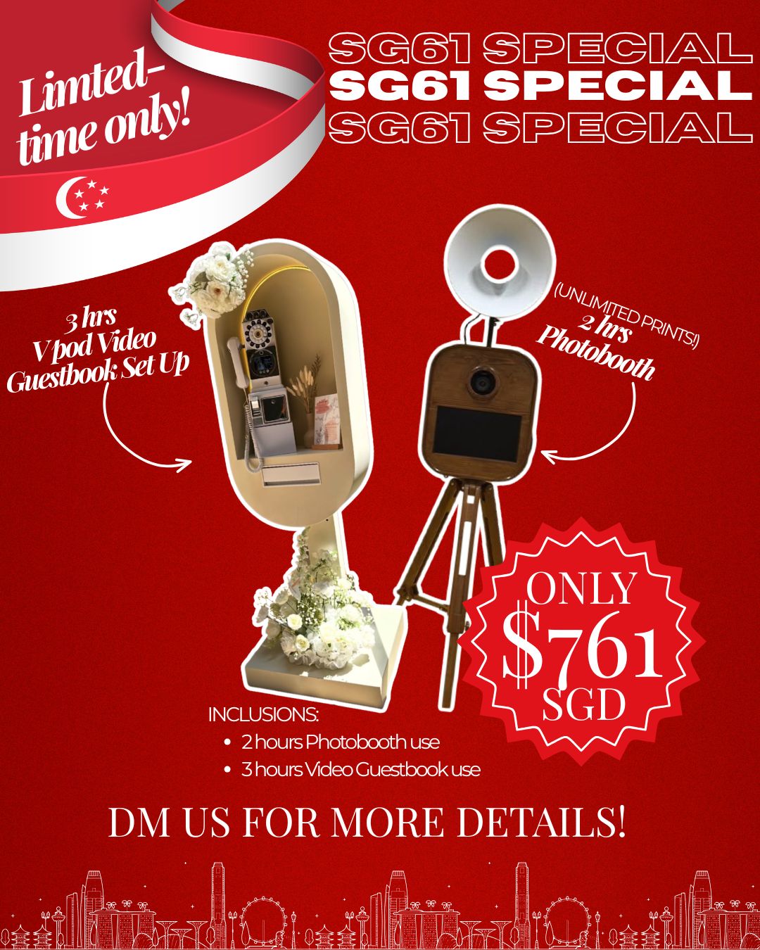 V Pod Video Guestbook & Photobooth Bundle Singapore